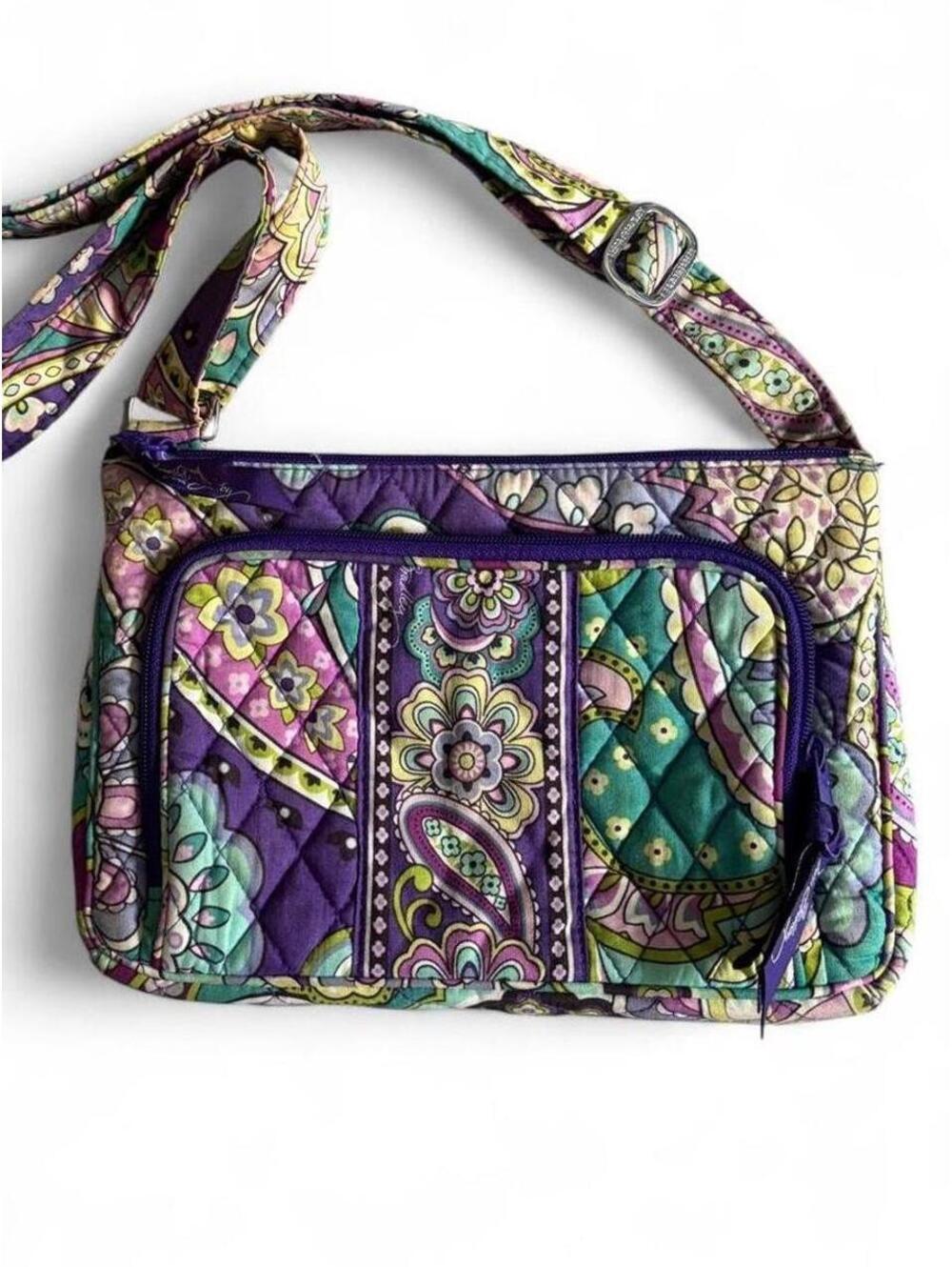 Vera Bradley Heather Retired Whimsical Paisley Organizer Crossbody Bag